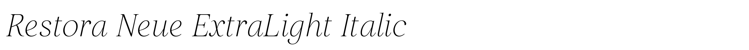 Restora Neue ExtraLight Italic